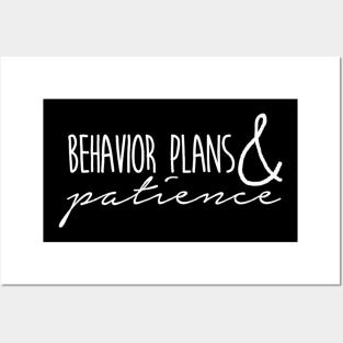 Behavior Plans and Patience Special Education Teacher Posters and Art